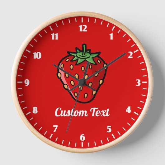 Strawberry Piccon Large Clock (Voorkant)