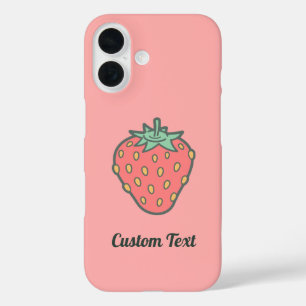Strawberry-pictogram iPhone 16 Hoesje