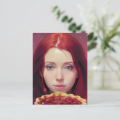 Strawberry Pie Goddess Briefkaart (Staand voorkant)