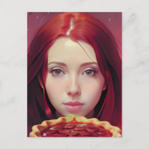 Strawberry Pie Goddess Briefkaart