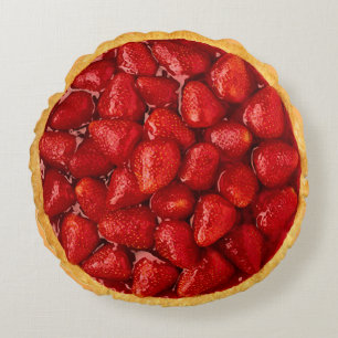 Strawberry Pie Rond Kussen