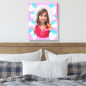 Strawberry Pink foto Canvas Afdruk (Insitu (Slaapkamer))