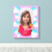 Strawberry Pink foto Canvas Afdruk (Insitu (Houten vloer))