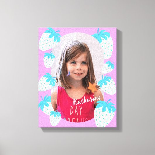 Strawberry Pink foto Canvas Afdruk (Voorkant)