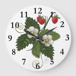 Strawberry Plant Wall Clock Grote Klok