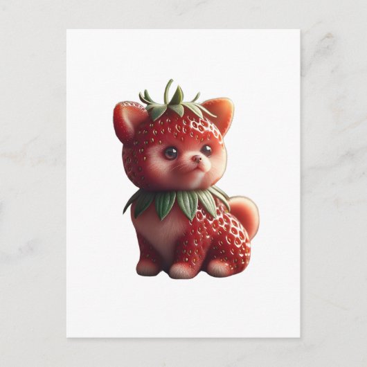 Strawberry Pomeranian Briefkaart (Voorkant)
