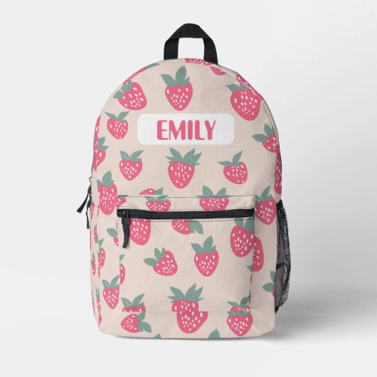Strawberry Preschool Backpack Bedrukte Rugzak (Voorkant)