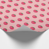 Strawberry Print Cadeaupapier (Hoek)