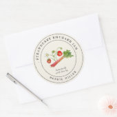Strawberry rabarber jam inblikken Label (Envelop)