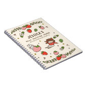 Strawberry Rabbit Dankbaarheid Journaal Gepersonal Notitieboek (Rechterzijde)