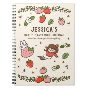 Strawberry Rabbit Dankbaarheid Journaal Gepersonal Notitieboek