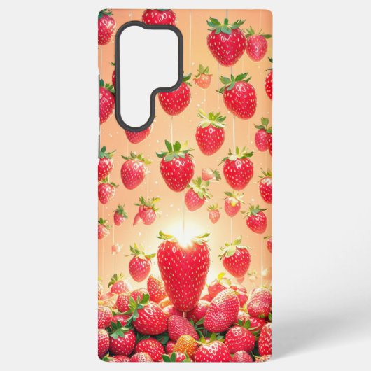 Strawberry Rain Phone Case Samsung Galaxy Hoesje (Achterkant)