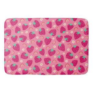 Strawberry Rainbow Daisy patroon Badmat