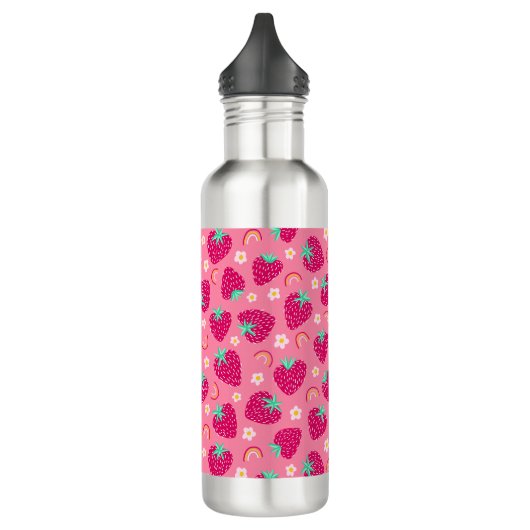 Strawberry Rainbow Daisy patroon Waterfles (Links)
