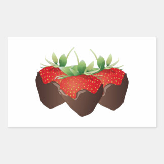 Strawberry Rechthoekige Sticker