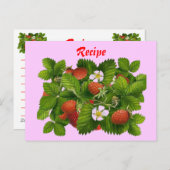 Strawberry Recipcard Briefkaart (Voorkant / Achterkant)