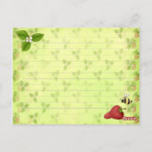 Strawberry Recipe Kards Briefkaart (Achterkant)