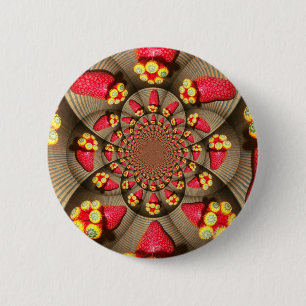 STRAWBERRY  RED EN YELLOW.jpg Ronde Button 5,7 Cm