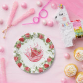 Strawberry Red Papieren Bordje (Feest)