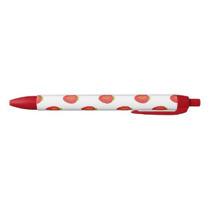 Strawberry Red Trim Pen, zwarte inkt Pen