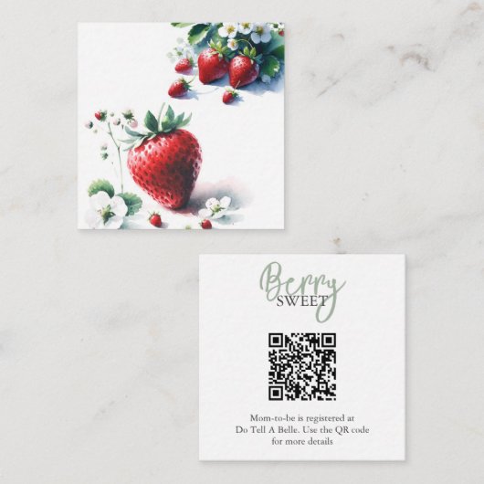 Strawberry Registry Informatiekaartje (Voorkant / Achterkant)