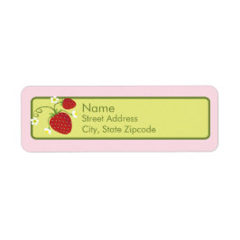 Strawberry Return Address Label