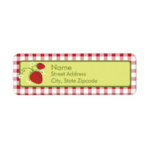 Strawberry Return Address Label