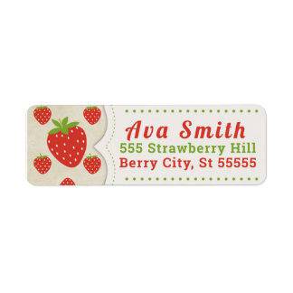 Strawberry Return Address Labels
