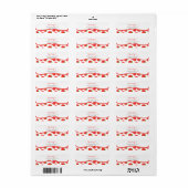 Strawberry Return Address Labels (Full Sheet)