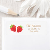 Strawberry Return Address Labels Zomerfruit (Insitu)