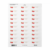 Strawberry Return Address Labels Zomerfruit (Full Sheet)
