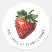 Strawberry Ronde Sticker (Voorkant)
