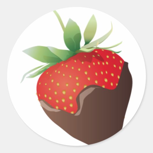 Strawberry Ronde Sticker (Voorkant)