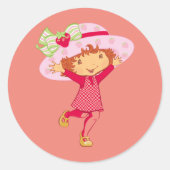 Strawberry Ronde Sticker (Voorkant)