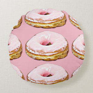 Strawberry roze Donut Sprinkles Round Pillow Rond Kussen