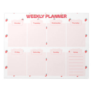 Strawberry Schattigee weekplanner bureau Notitieblok