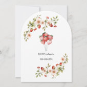 Strawberry Shortcake Baby shower Uitnodiging (Achterkant)