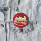 Strawberry Shortcake Delight Ronde Button 7,6 Cm (In situ)