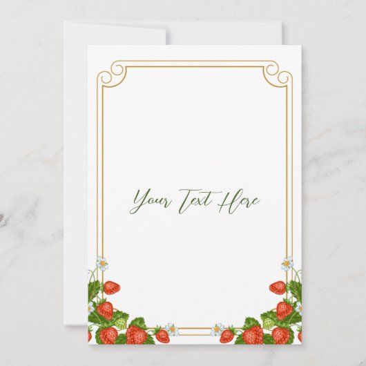 Strawberry Shortcake Invitation 5x7" Kaart (Voorkant)