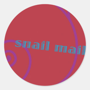 Strawberry Snail-mail Ronde Sticker