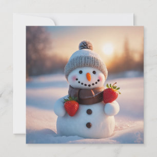 Strawberry Snowman uitnodiging