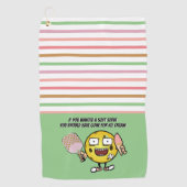Strawberry Soft Serve Ice Cream Pickleball Grappig Golfhanddoek (Voorkant)