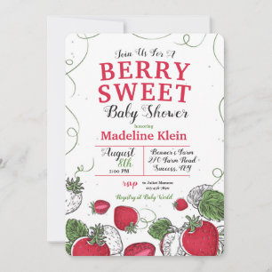 Strawberry Splash-Baby shower Kaart