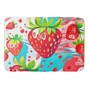strawberry splash-patroon badmat