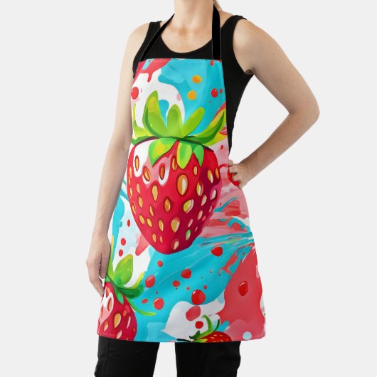 strawberry splash-patroon schort (Insitu)