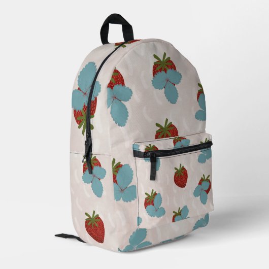 Strawberry Sprinkle Backpack Bedrukte Rugzak (Achterkant Hoek Links)