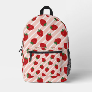 Strawberry Stripe Delight Bedrukte Rugzak