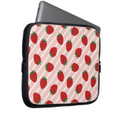 Strawberry Stripe Delight Laptop Sleeve (Voorkant Rechts)