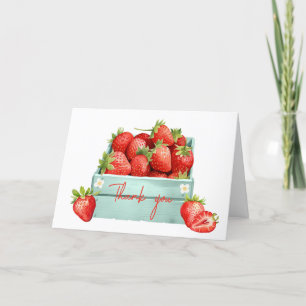 Strawberry Summer Baby shower Bedankkaart