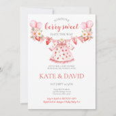 Strawberry Summer Baby shower Invitation Kaart (Voorkant)